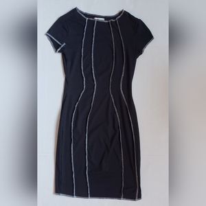 See you Monday Black Ribbed Mini Dress Size Medium